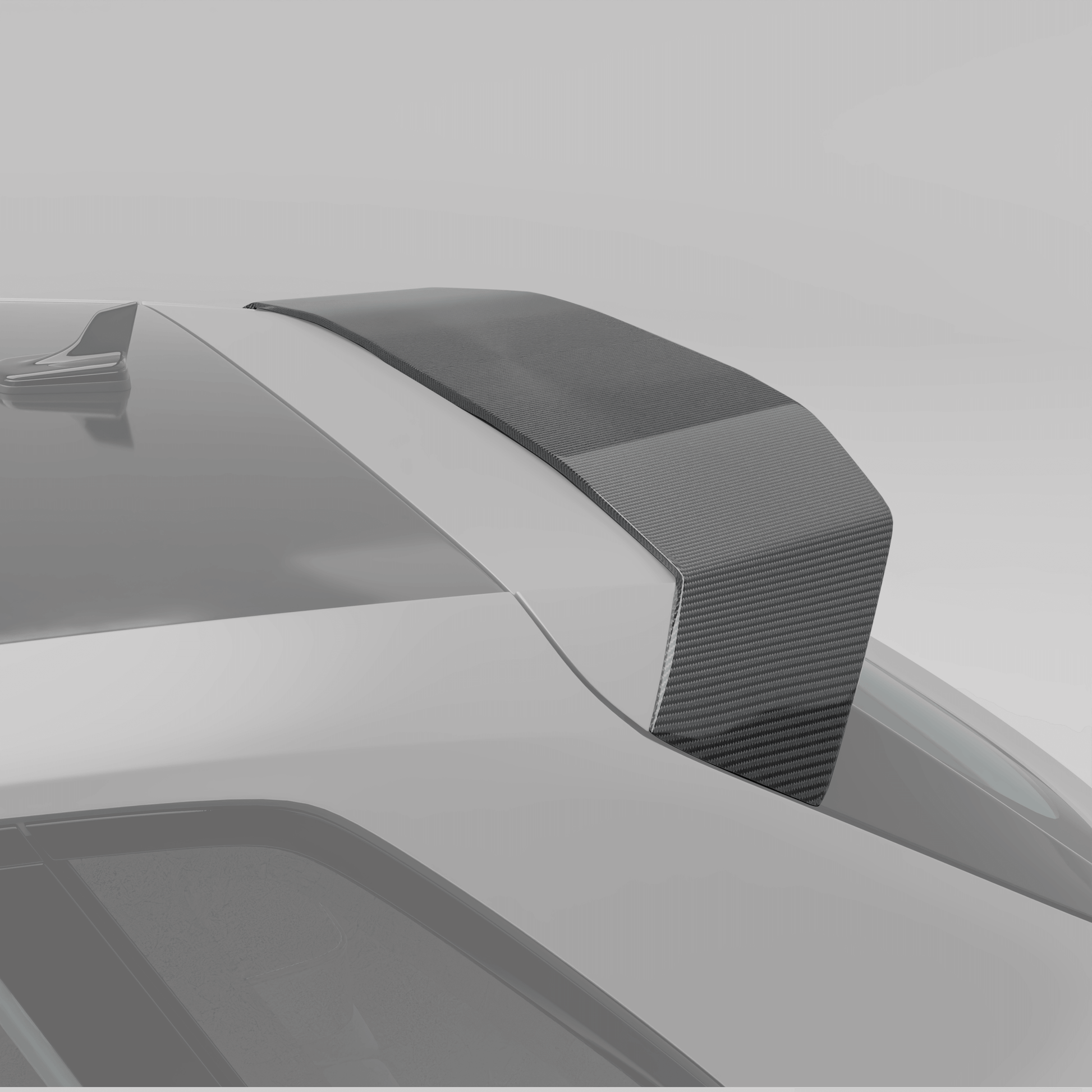 Audi RS3 8Y carbon fiber roof spoiler, angled weave detail