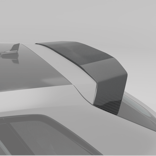 Audi RS3 8Y carbon fiber roof spoiler, angled weave detail