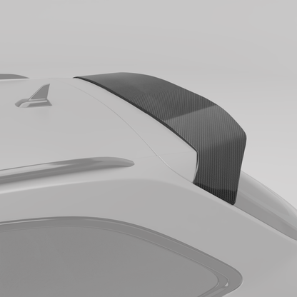 Carbon fiber roof spoiler weave detail for Audi RS4 B9.5