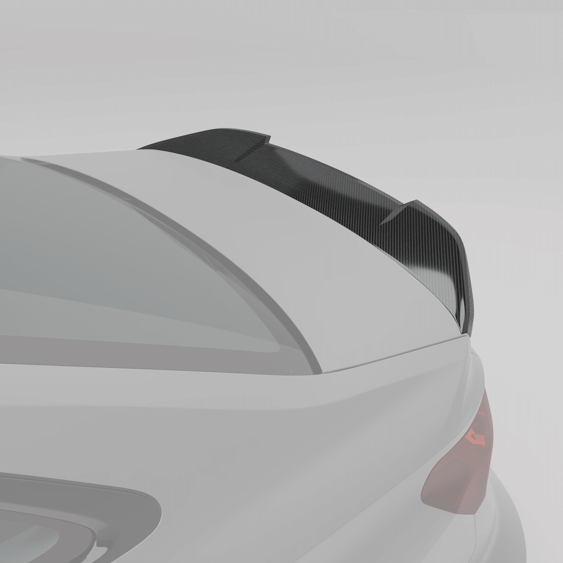 RS3 8Y carbon trunk spoiler lip profile detail