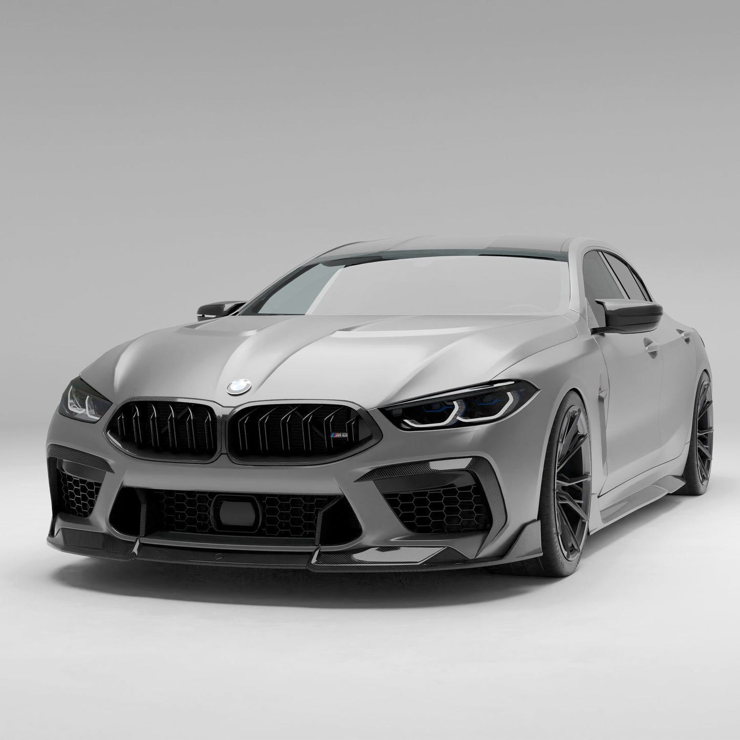Carbon fiber front intake trim surface pattern detail