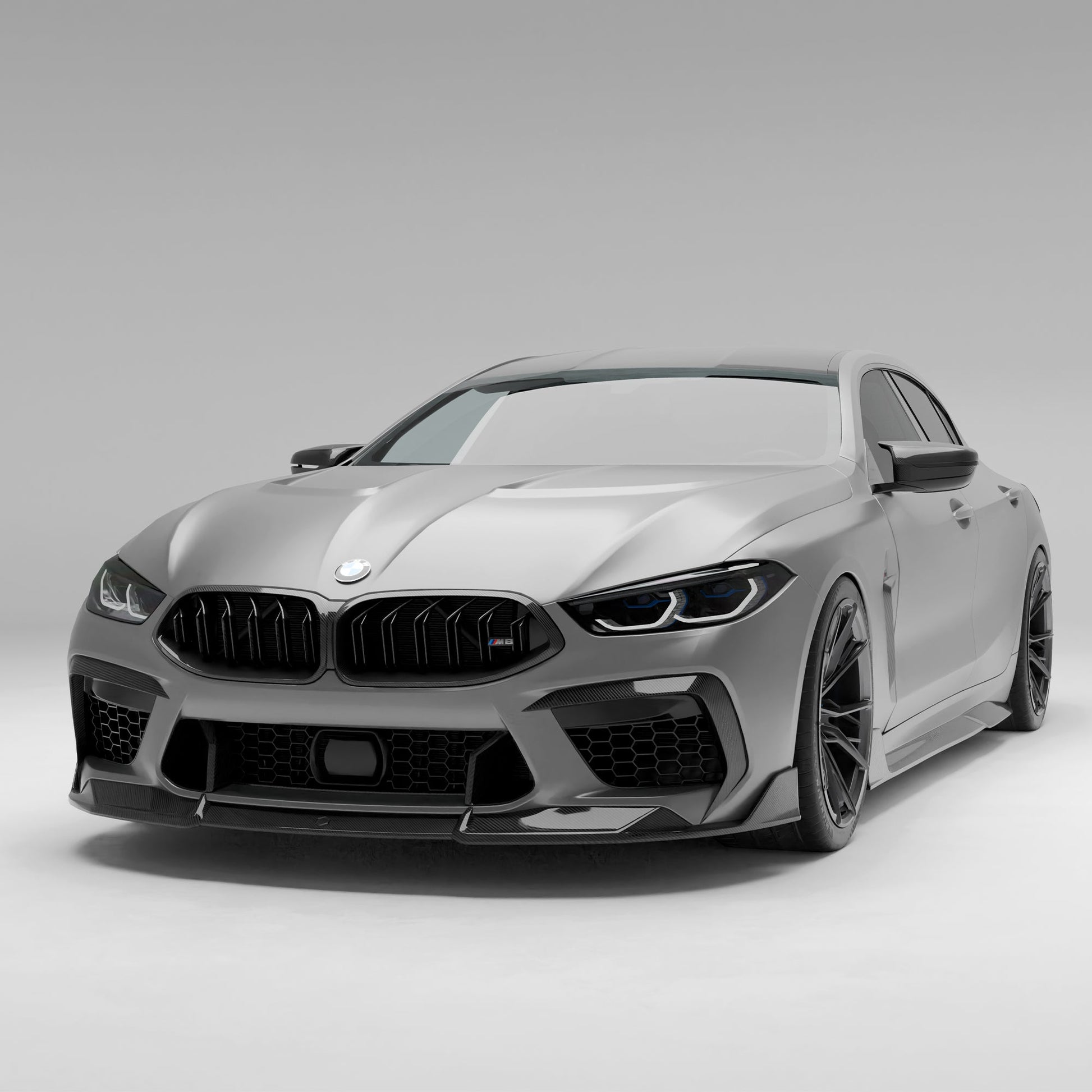 Carbon fiber front intake trim surface pattern detail