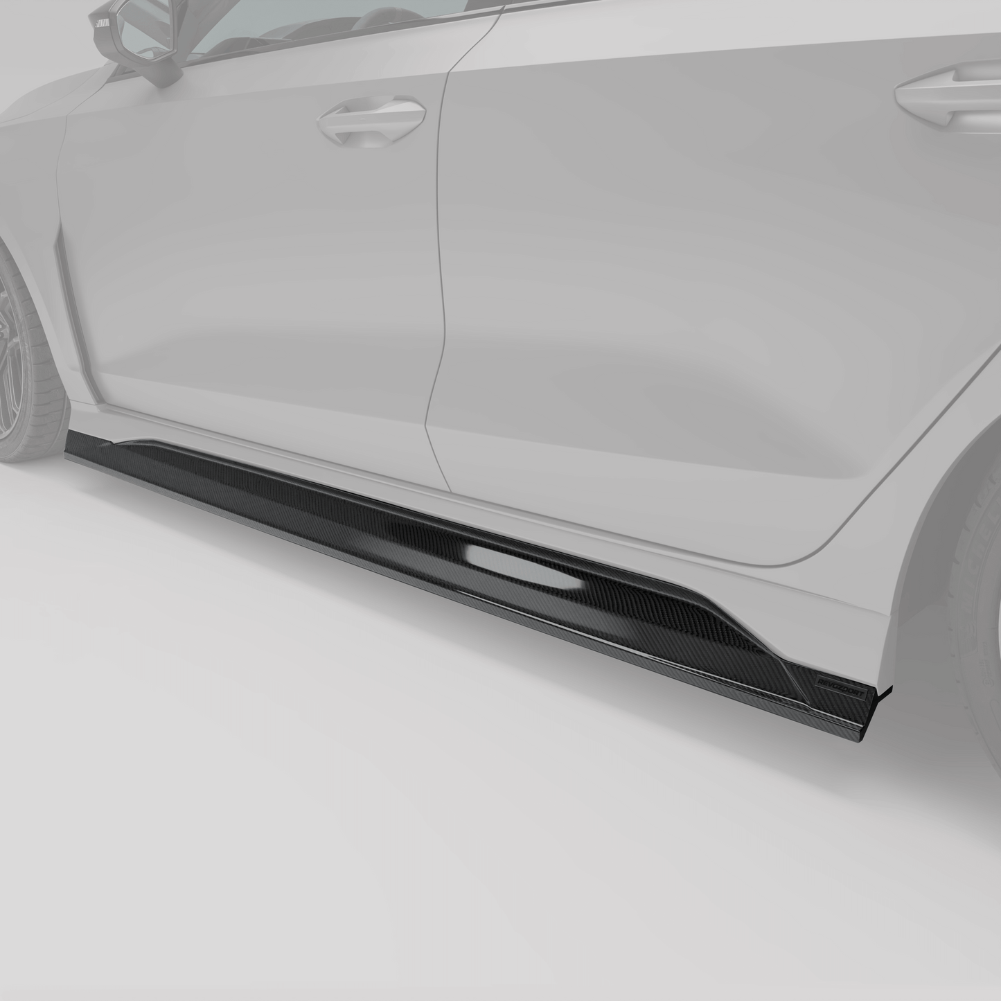 RS3 8Y carbon fiber side skirt profile detail