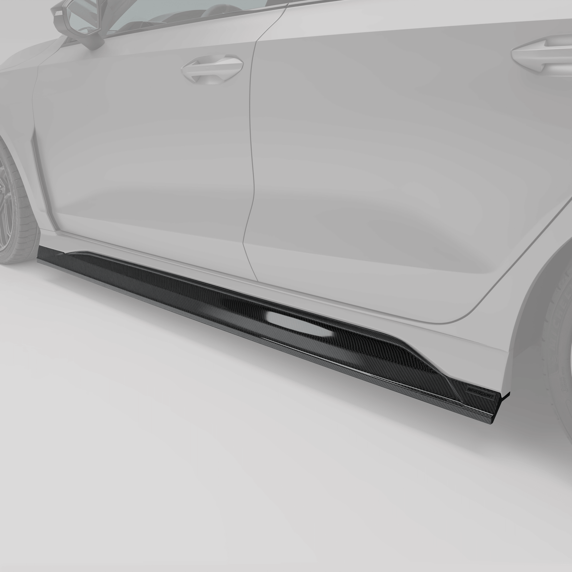 RS3 8Y carbon fiber side skirt profile detail