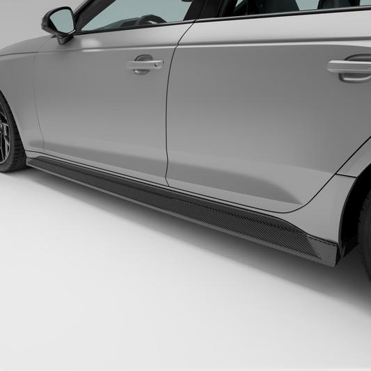 Audi RS4 B9.5 Facelift Avant carbon fiber side skirts main view
