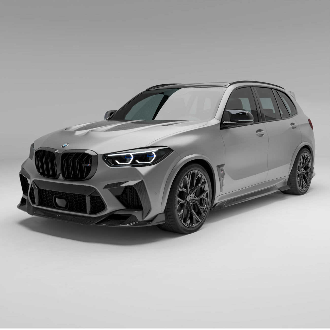 X5M F95 carbon fender vent paired left and right layout