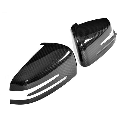 ST Style  Carbon Fiber ADD ON Mirror Caps for Mercedes Benz E-Class W204 C63 AMG Facelift (2011-2015)