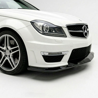 Gloss Black Front Lip for Mercedes-Benz C63 AMG W204 Facelift(2011-2015)