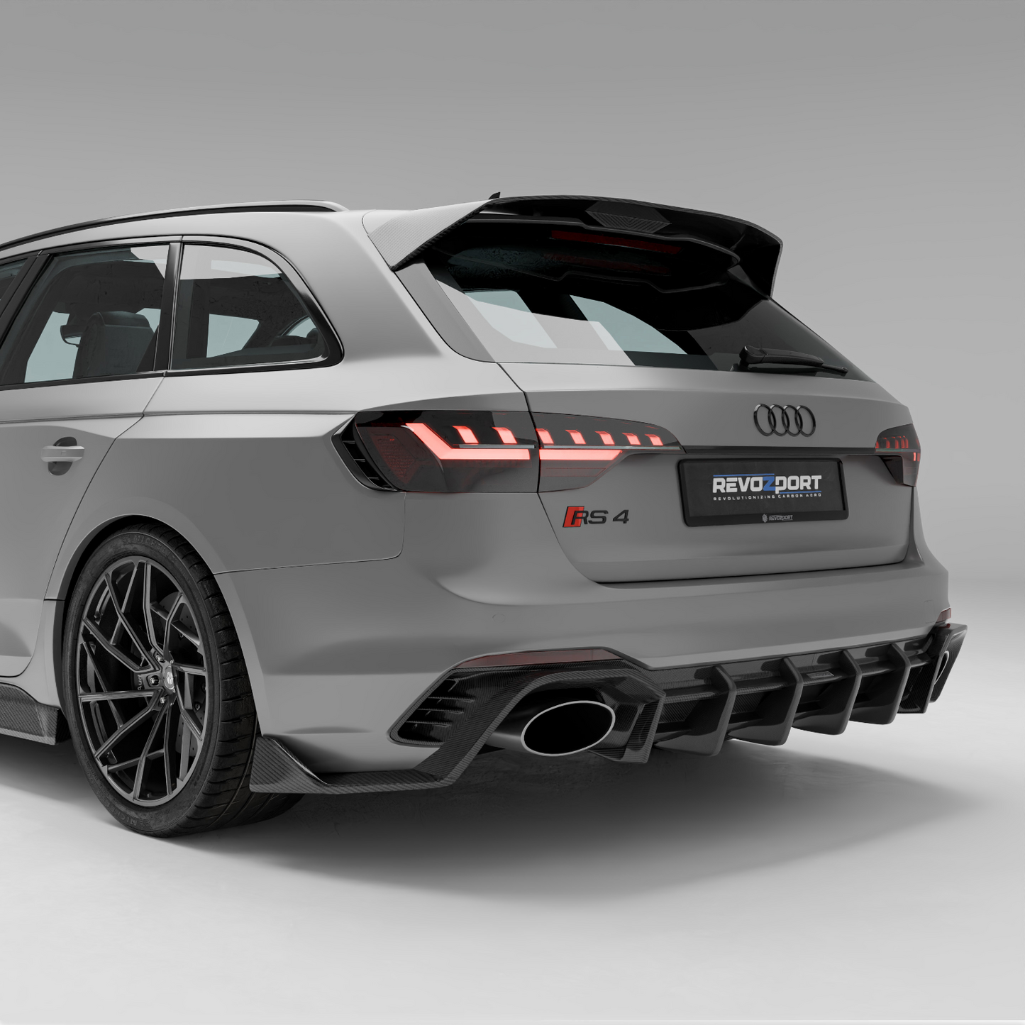 Audi RS4 B9.5 Facelift Avant carbon fiber rear diffuser main view