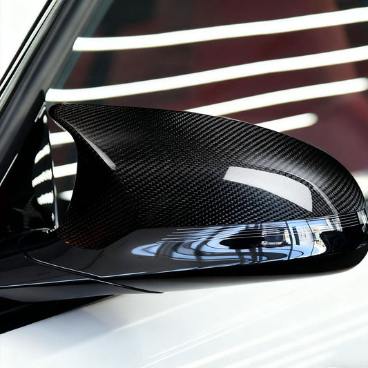 Carbon Fiber REPLACEMENT Mirror Caps for BMW M2 F87 Competition (2018-2021), M3 F80, M4 F82/F83 (2014-2020)