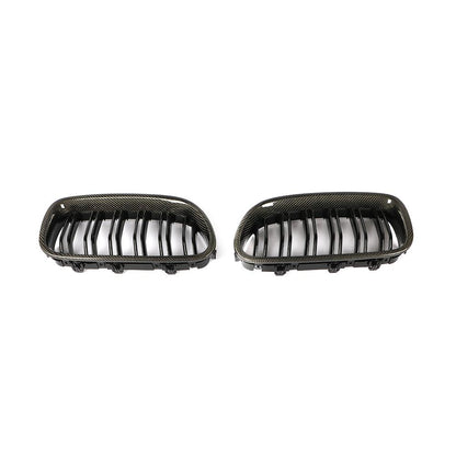 ST Style Carbon Fiber Dual Slat Front Grille for BMW 5 Series F10/F11 (2010–2017)