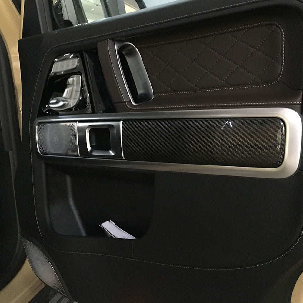ST Style Carbon Fiber Interior Door Trim For Mercedes Benz G‑Class W463 Pre-Facelift (2019-2023)