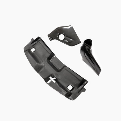 ST Style Prepreg Carbon Fiber Air Intake Filter Cover for Mercedes Benz C63 W204 Facelift (2011-2015)
