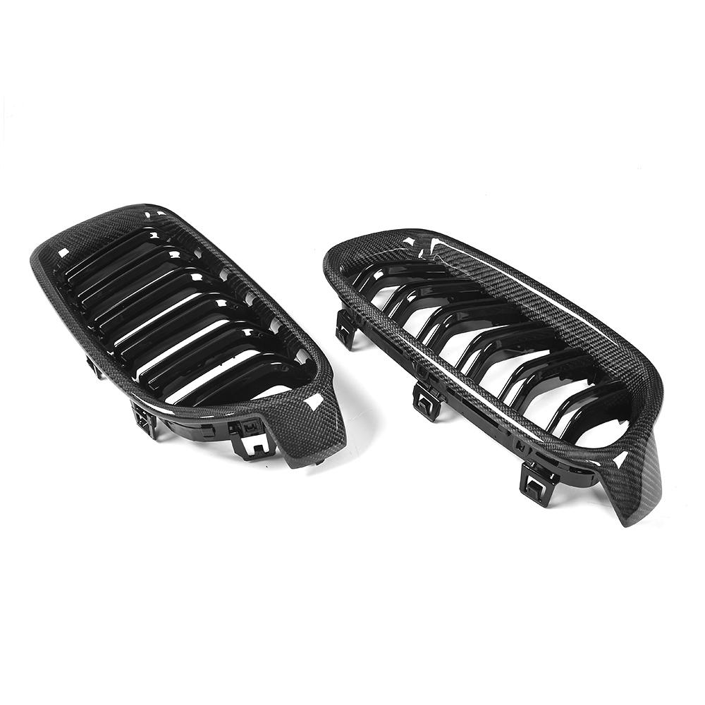 M3 Style Gloss Black Dual Slat Carbon Fiber Front Grille for BMW 3 Series F30（2012-2019）