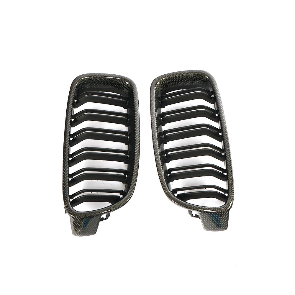 M3 Style Matte black Dual Slat Carbon Fiber Front Grille for BMW 3 Series F30（2012-2019）