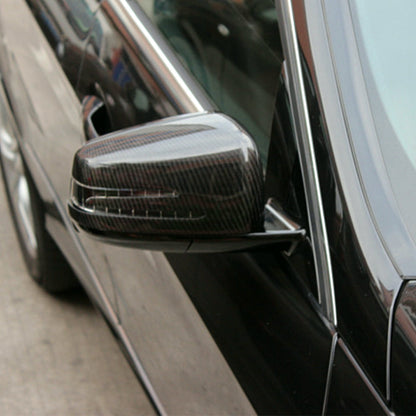ST Style  Carbon Fiber ADD ON Mirror Caps for Mercedes Benz E-Class W204 C63 AMG Facelift (2011-2015)