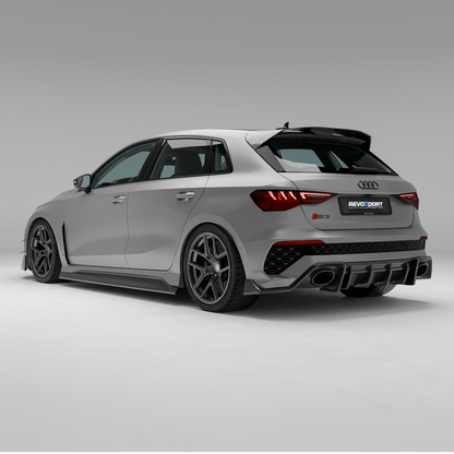 Audi RS3 8Y Sportback carbon fiber rear diffuser detail
