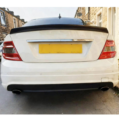 V Style Carbon Fiber Trunk Spoiler for Mercedes Benz C-Class W204 Sedan (2008-2015)