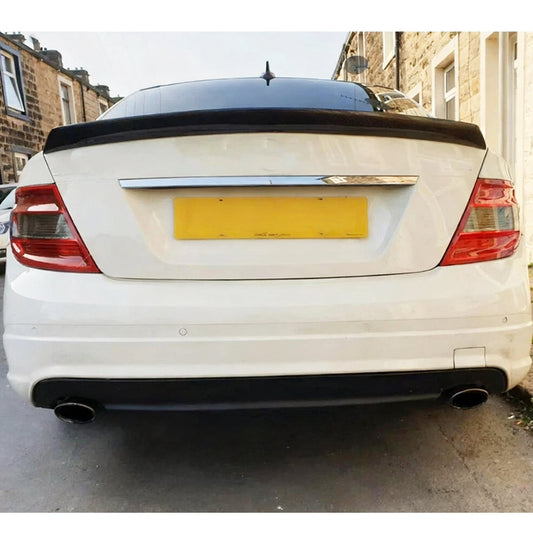 V Style Carbon Fiber Trunk Spoiler for Mercedes Benz C-Class W204 Sedan (2008-2015)