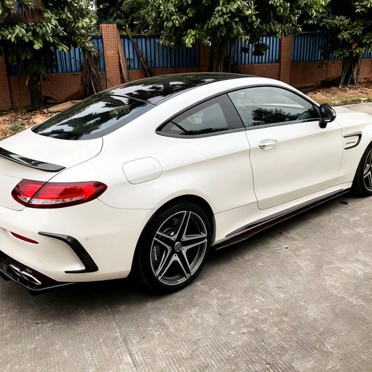 ST Style Carbon Fiber Side Skirts for Mercedes Benz C63 AMG W205 Pre‑Facelift Coupé (2015-2018)