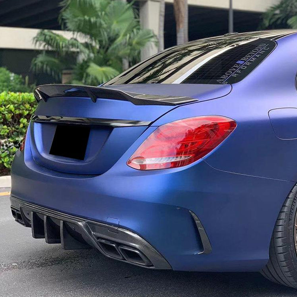 RENNTECH Style Carbon Fiber Trunk Spoiler for Mercedes Benz C‑Class W205 Sedan (2014-2021)