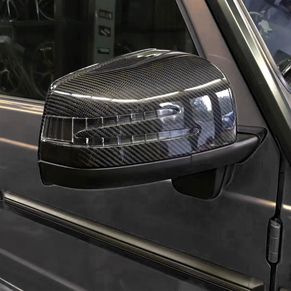 ST Style Carbon Fiber Mirror Caps For Mercedes Benz R/ML/GLE/GLS/G Class