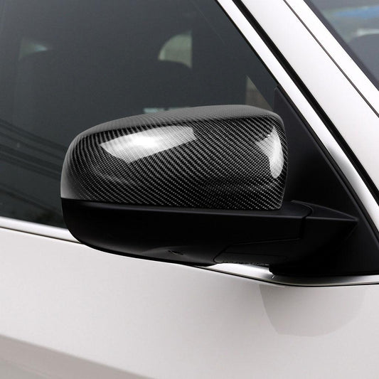 ST Style Carbon Fiber REPLACEMENT Mirror Caps For BMW X5 E70 (2007-2013), X6 E71 (2008-2014)