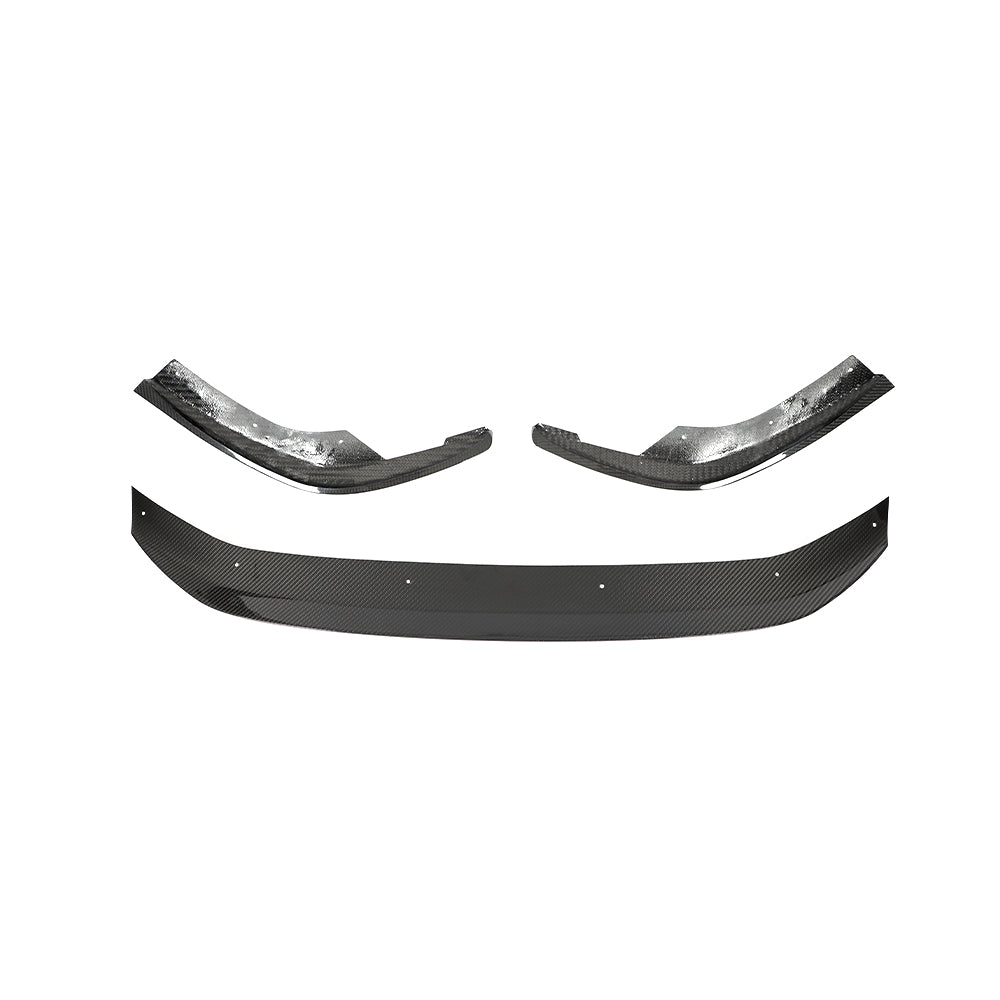 RS3 8Y carbon fiber front lip leading edge close up