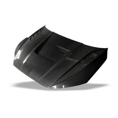 Audi RS3 8Y carbon hood front edge detail on car