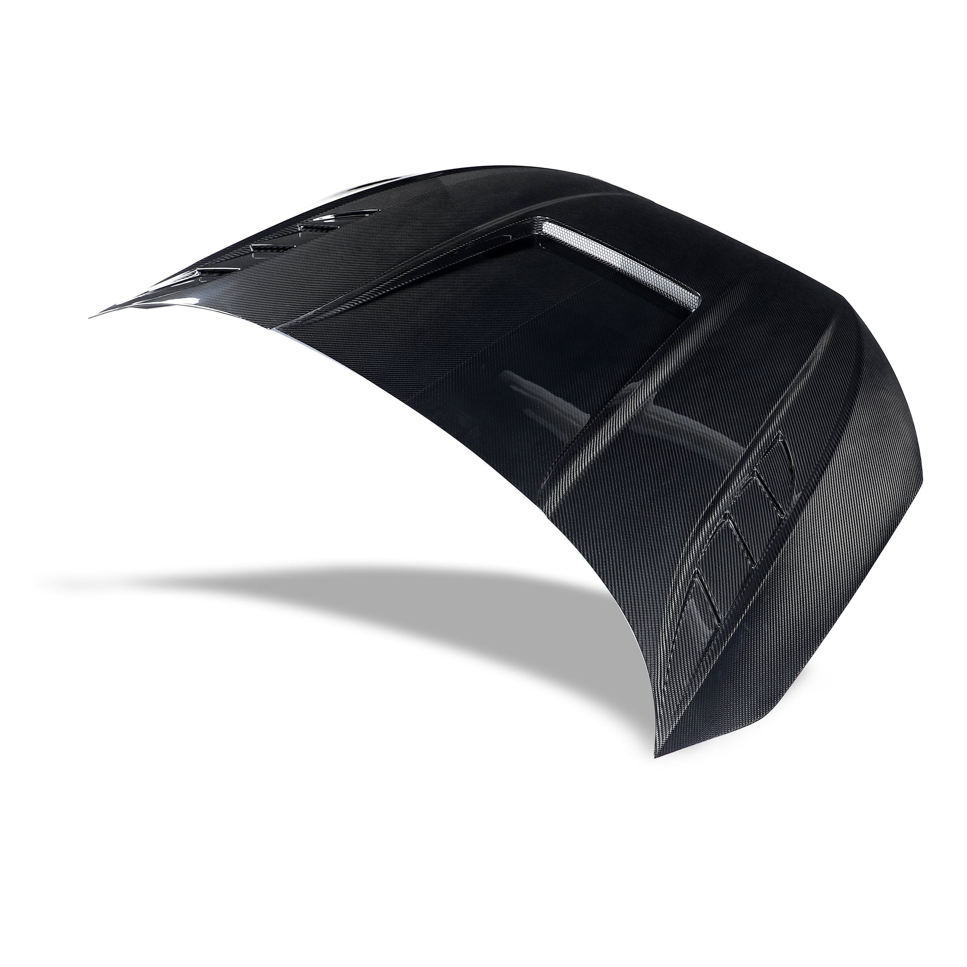 Audi RS3 8Y sedan carbon hood front three quarter shot