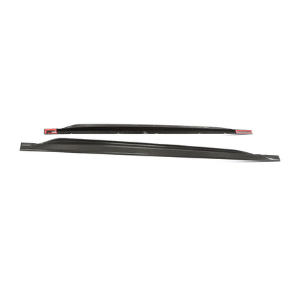 Audi RS3 8Y Limousine side skirt mounted on car side view