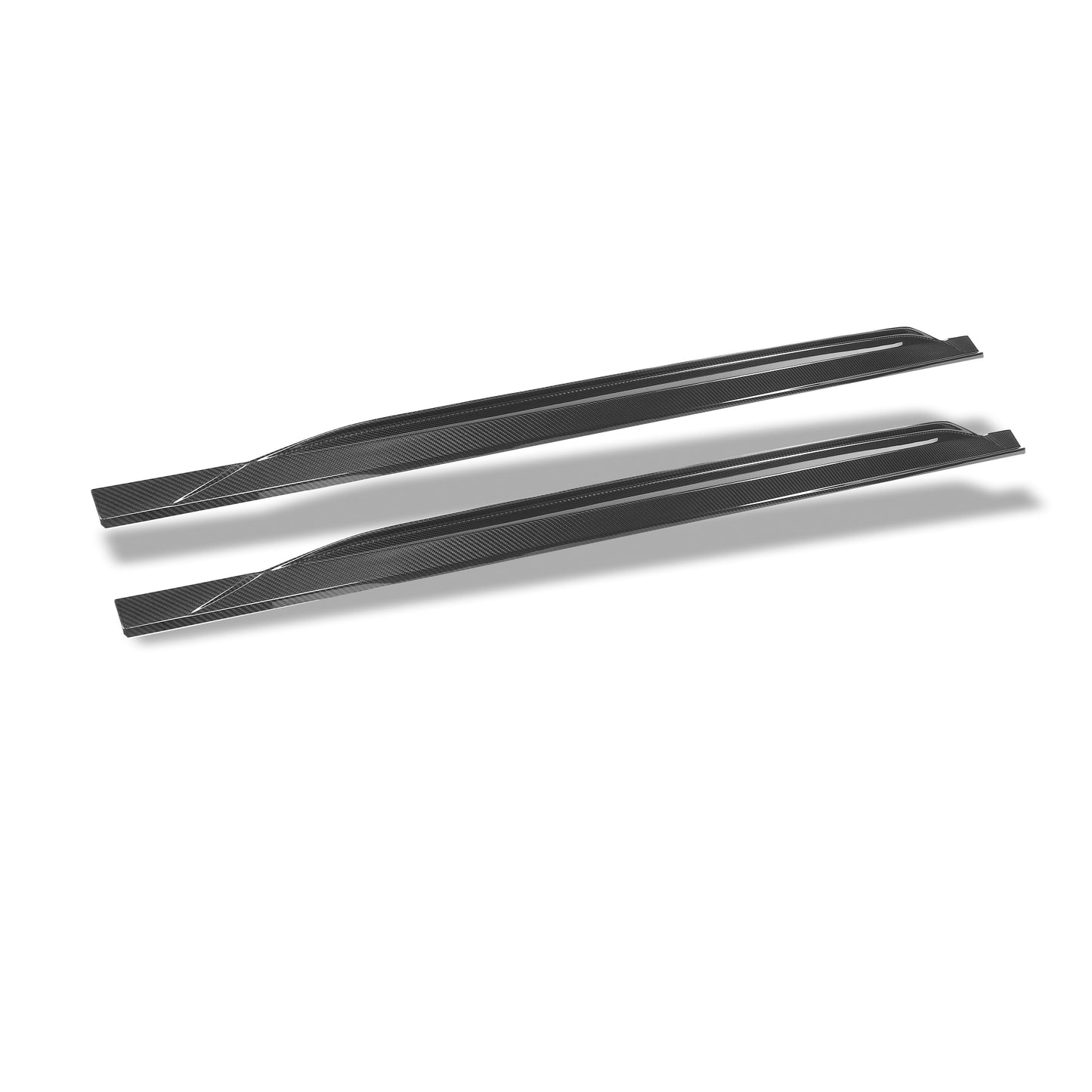 Audi RS3 8Y sedan carbon fiber side skirt angled view