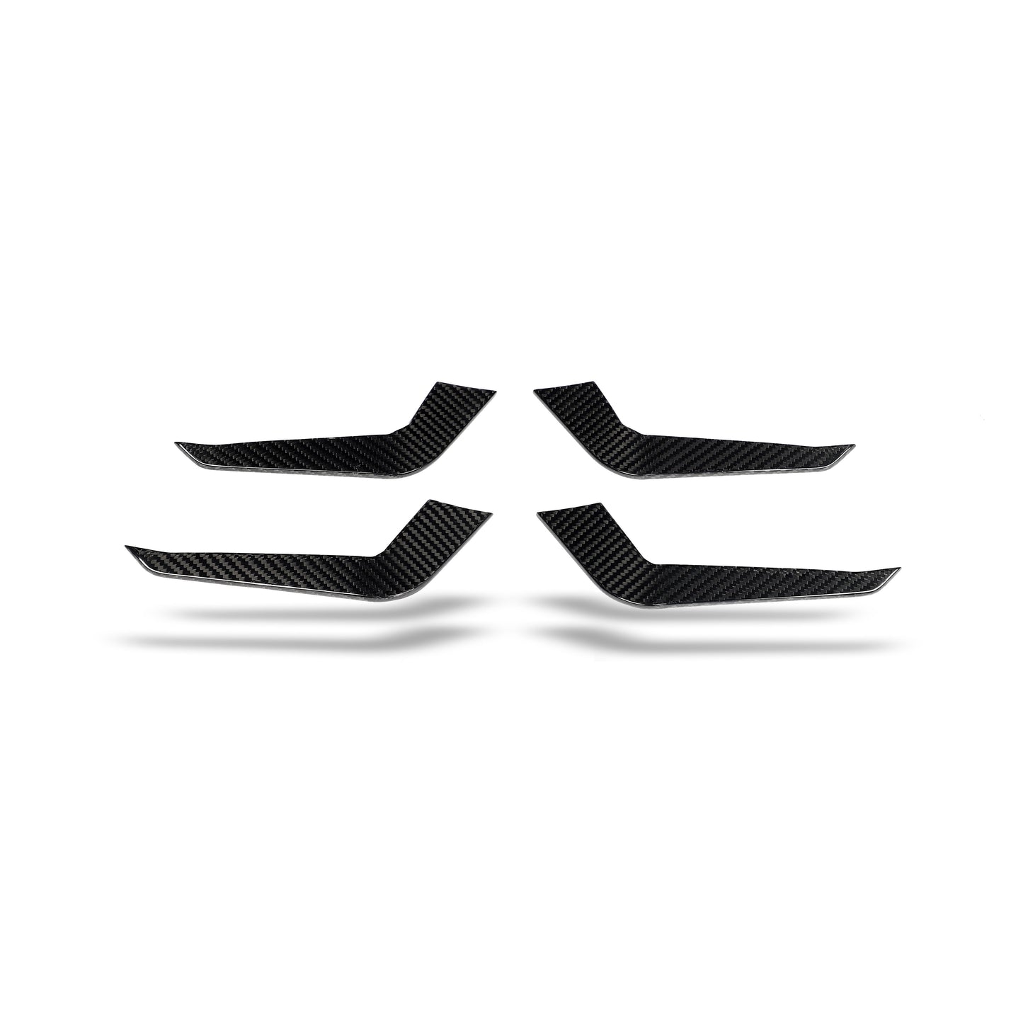 Audi RS4 B9.5 carbon fiber canards fitted front corner view