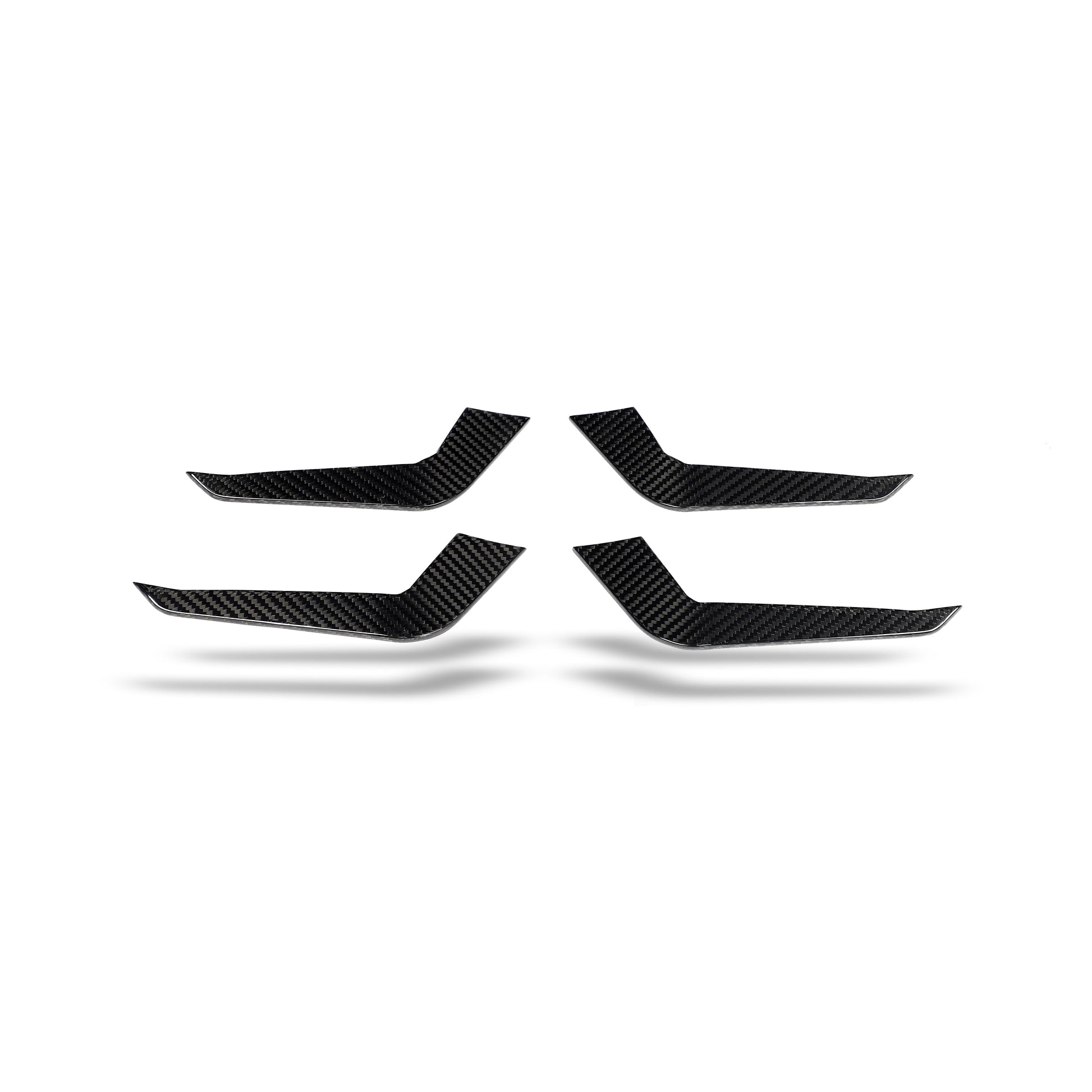 Audi RS4 B9.5 carbon fiber canards fitted front corner view
