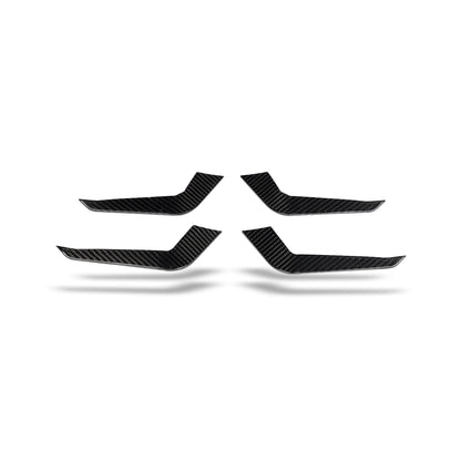 Audi RS4 B9.5 carbon fiber canards fitted front corner view