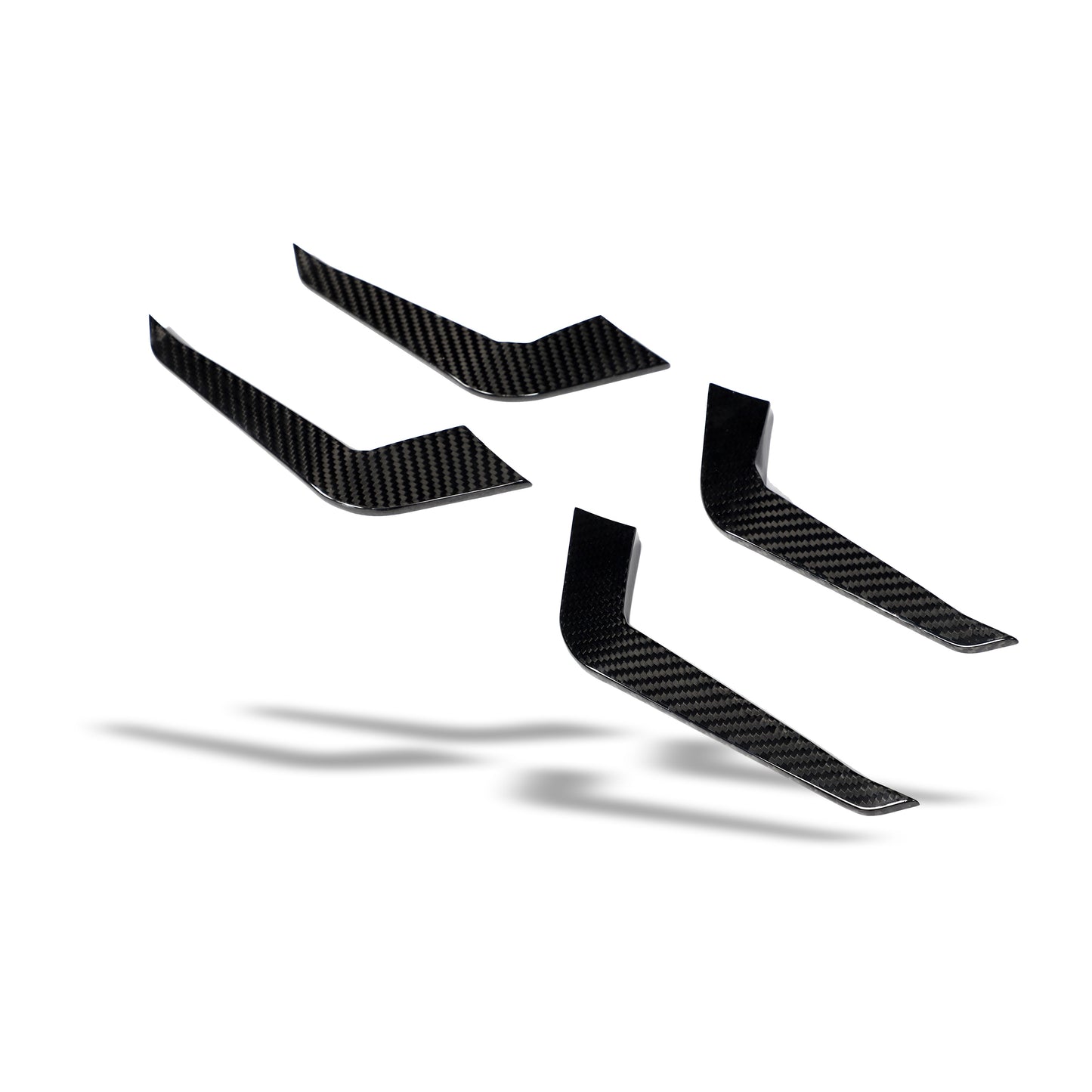Audi RS4 B9.5 carbon fiber canard mounted front three-quarter