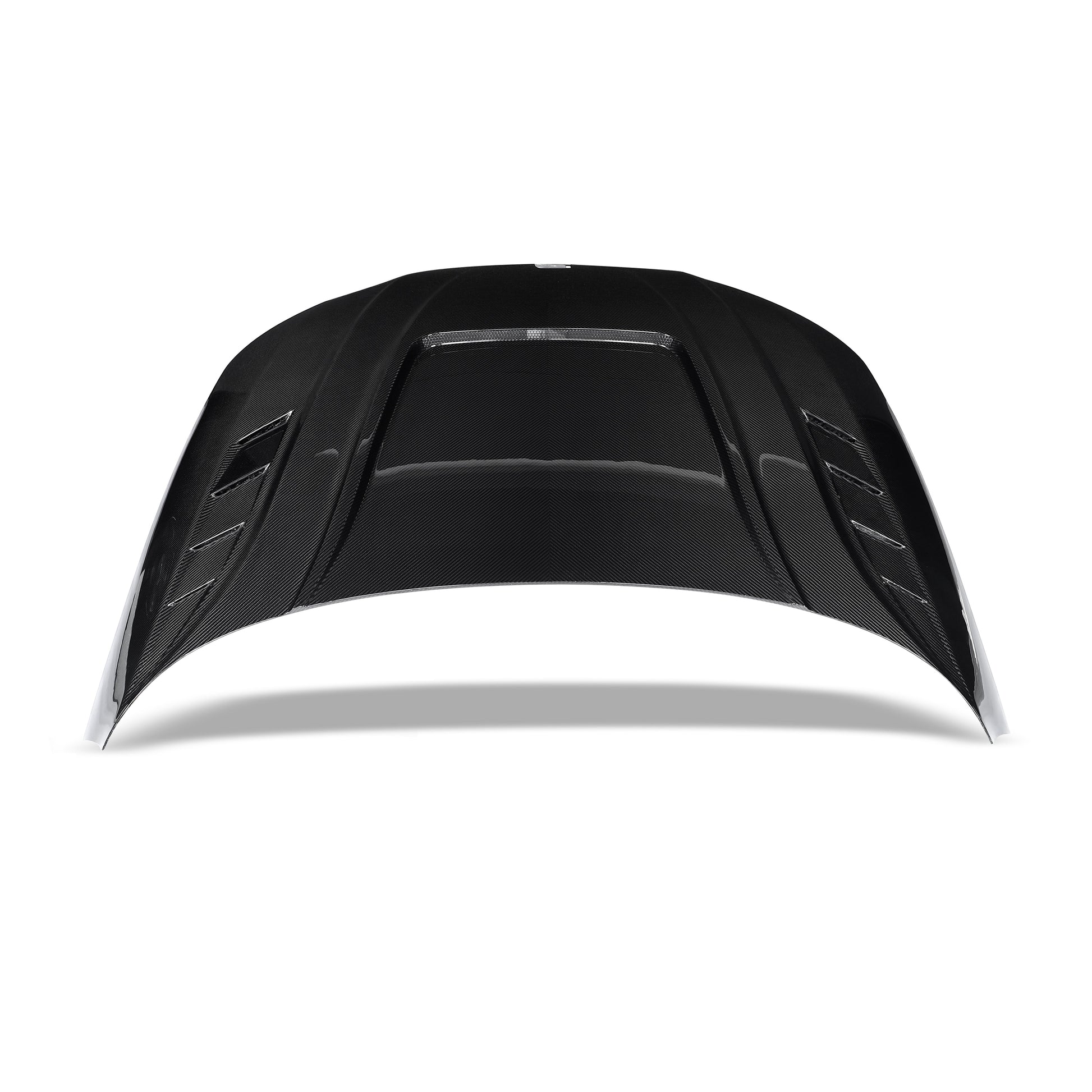Audi RS4 B9.5 carbon fiber hood fitted front angle