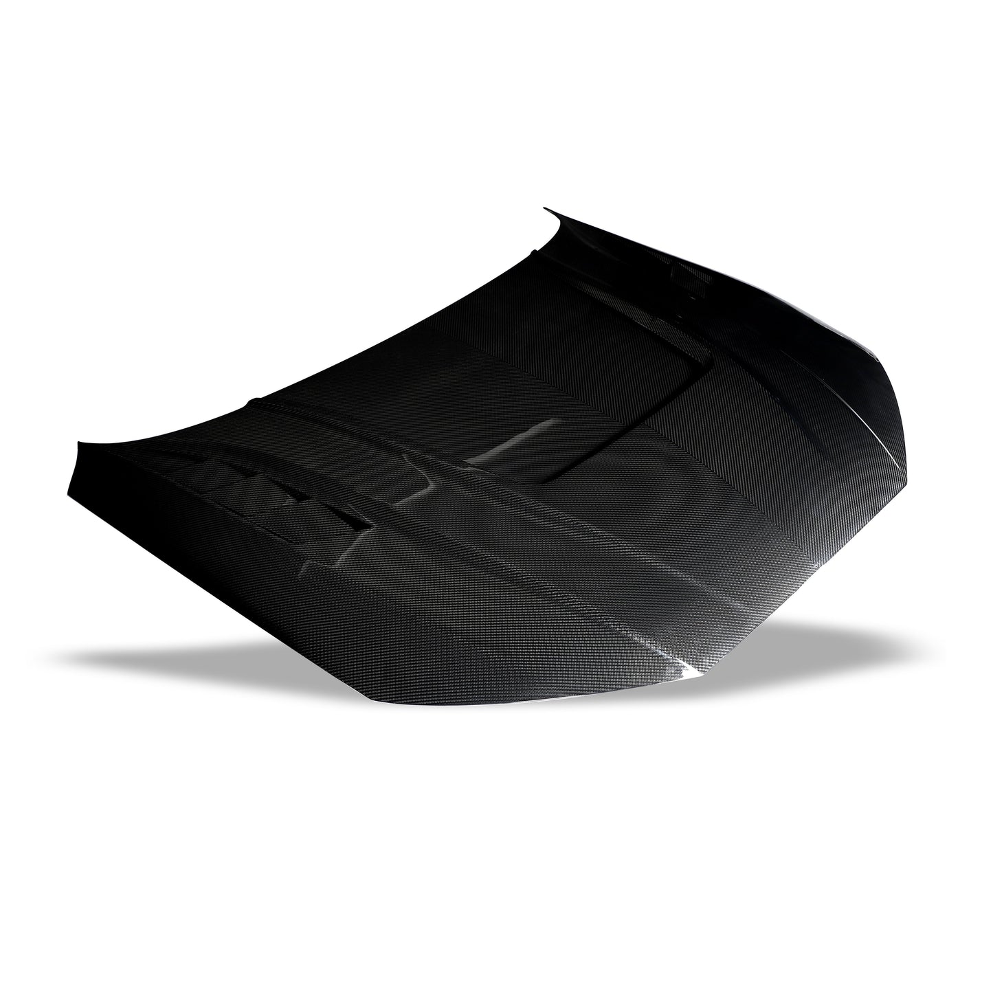 Audi RS4 B9.5 carbon hood front edge detail on car
