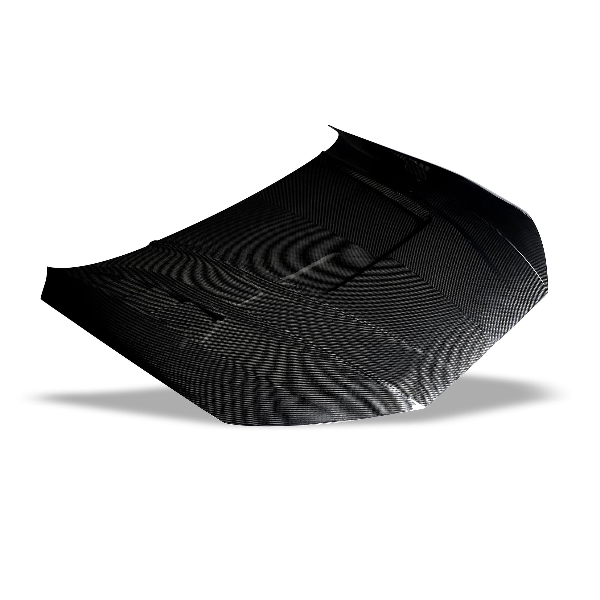 Audi RS4 B9.5 carbon hood front edge detail on car