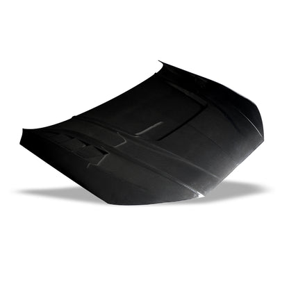 Audi RS4 B9.5 carbon hood front edge detail on car