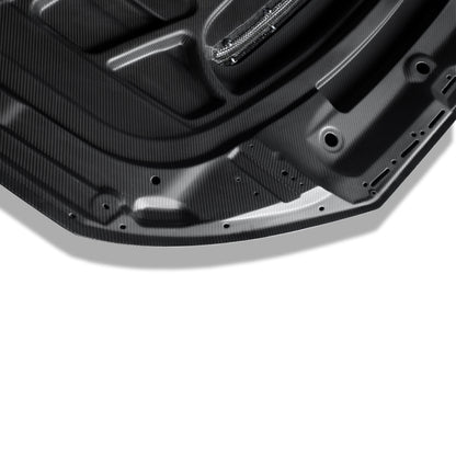 Audi RS4 B9.5 Avant carbon hood overhead surface view