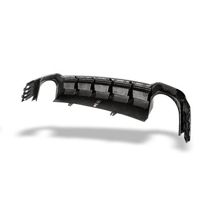 Audi RS4 B9.5 carbon rear diffuser fin structure view