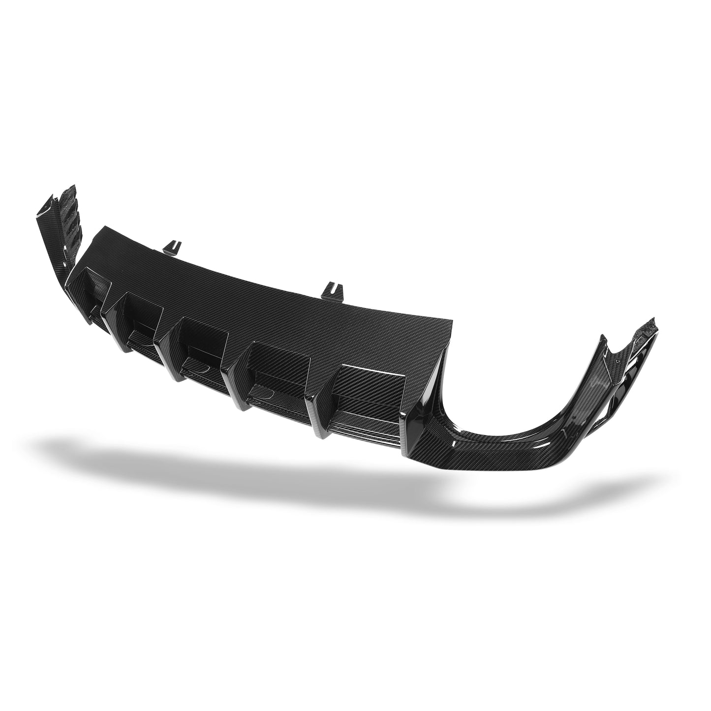 Audi RS4 B9.5 carbon rear diffuser exhaust tip framing detail