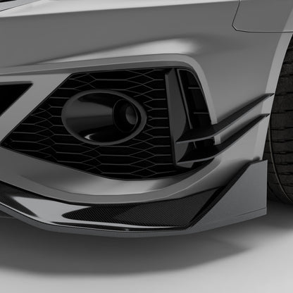 RS5 B9.5 canards installed on the front bumper corner