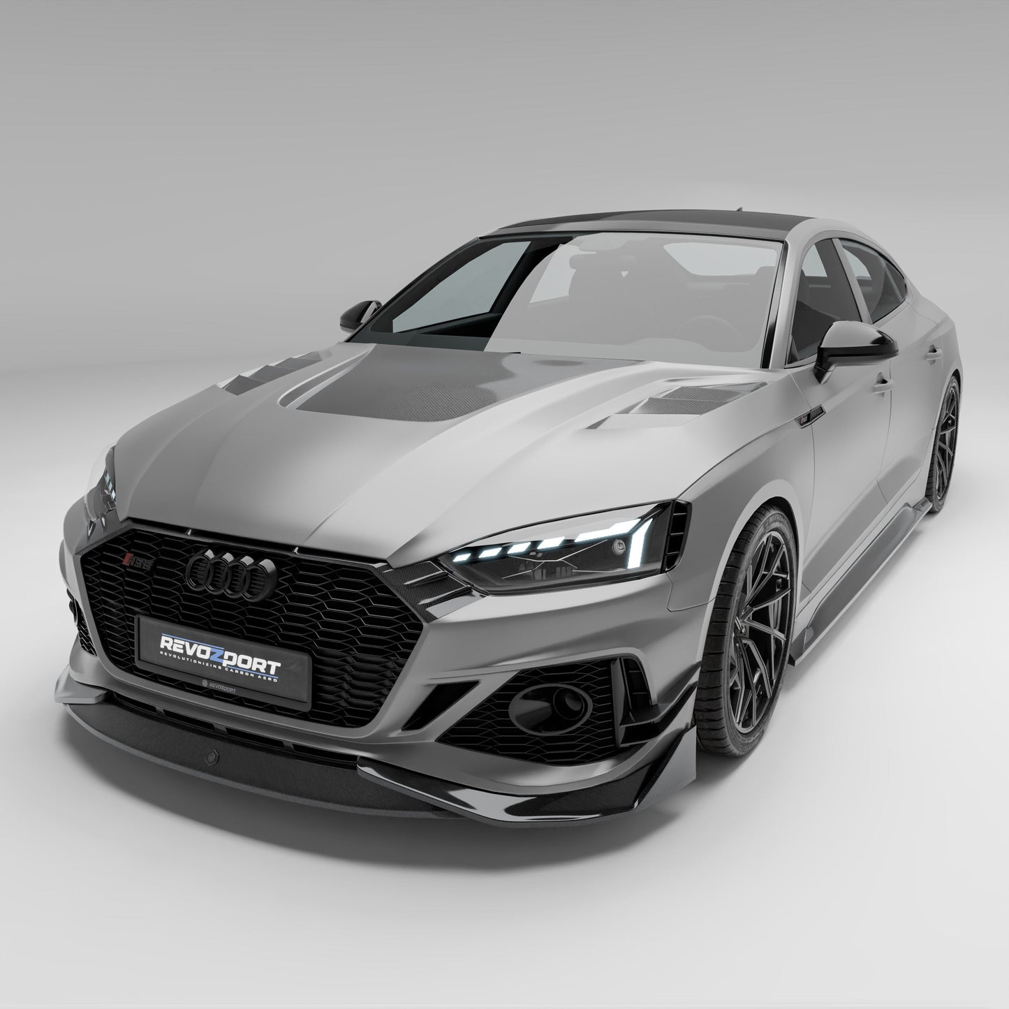 Audi RS5 Sportback carbon canard low angle aero detail
