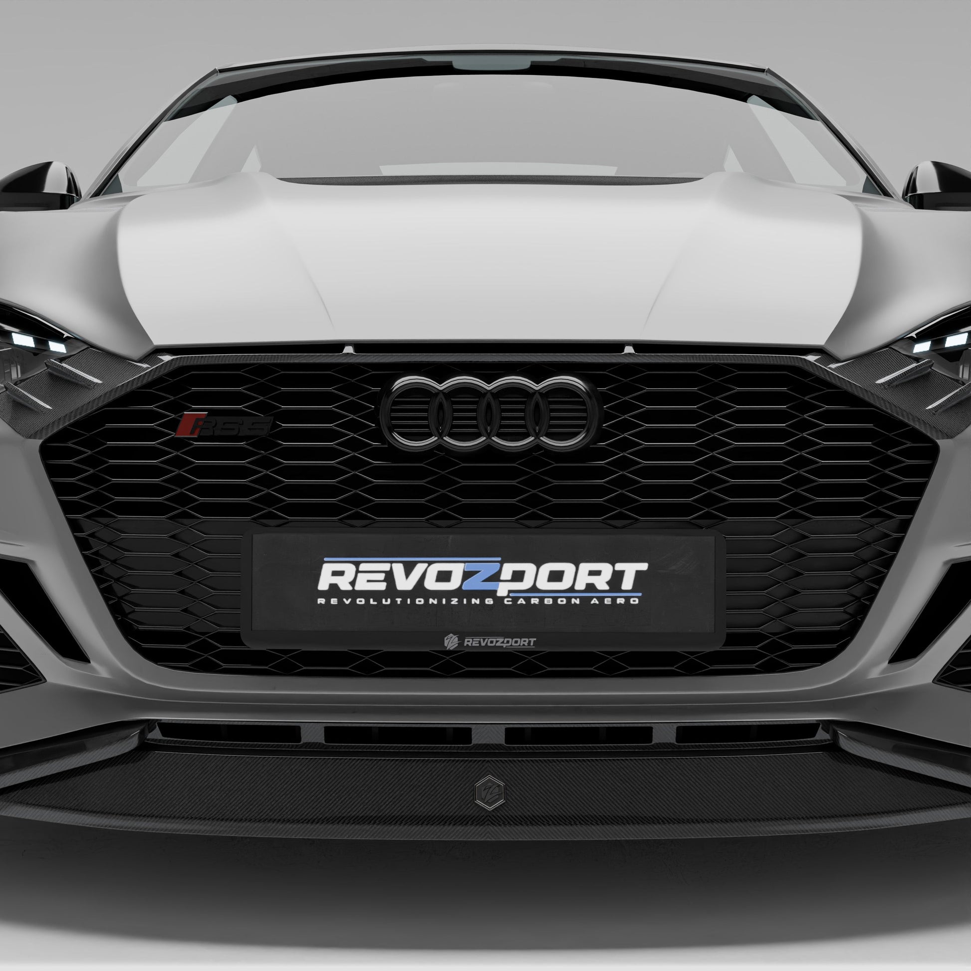 Audi RS5 B9.5 Sportback carbon fiber front grille, front view