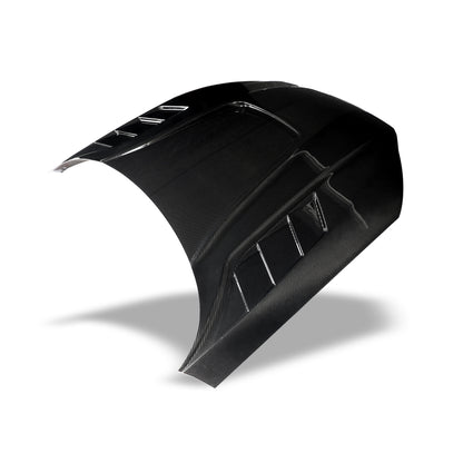 Carbon fiber hood vent and shutline detail for Audi RS5 B9.5