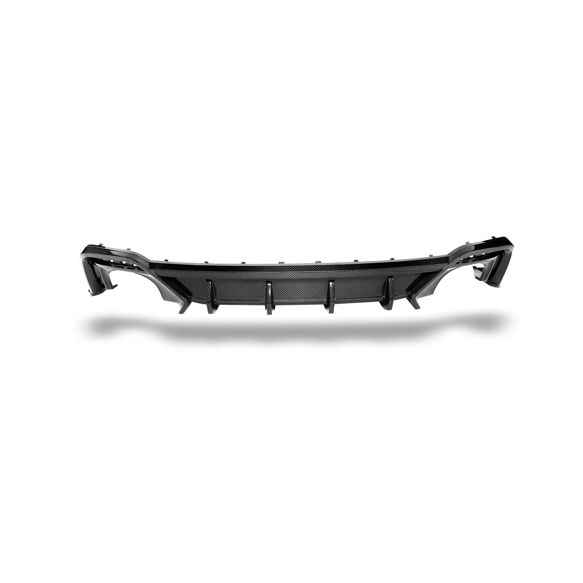 Audi RS5 B9.5 carbon fiber rear diffuser, weave texture close-up