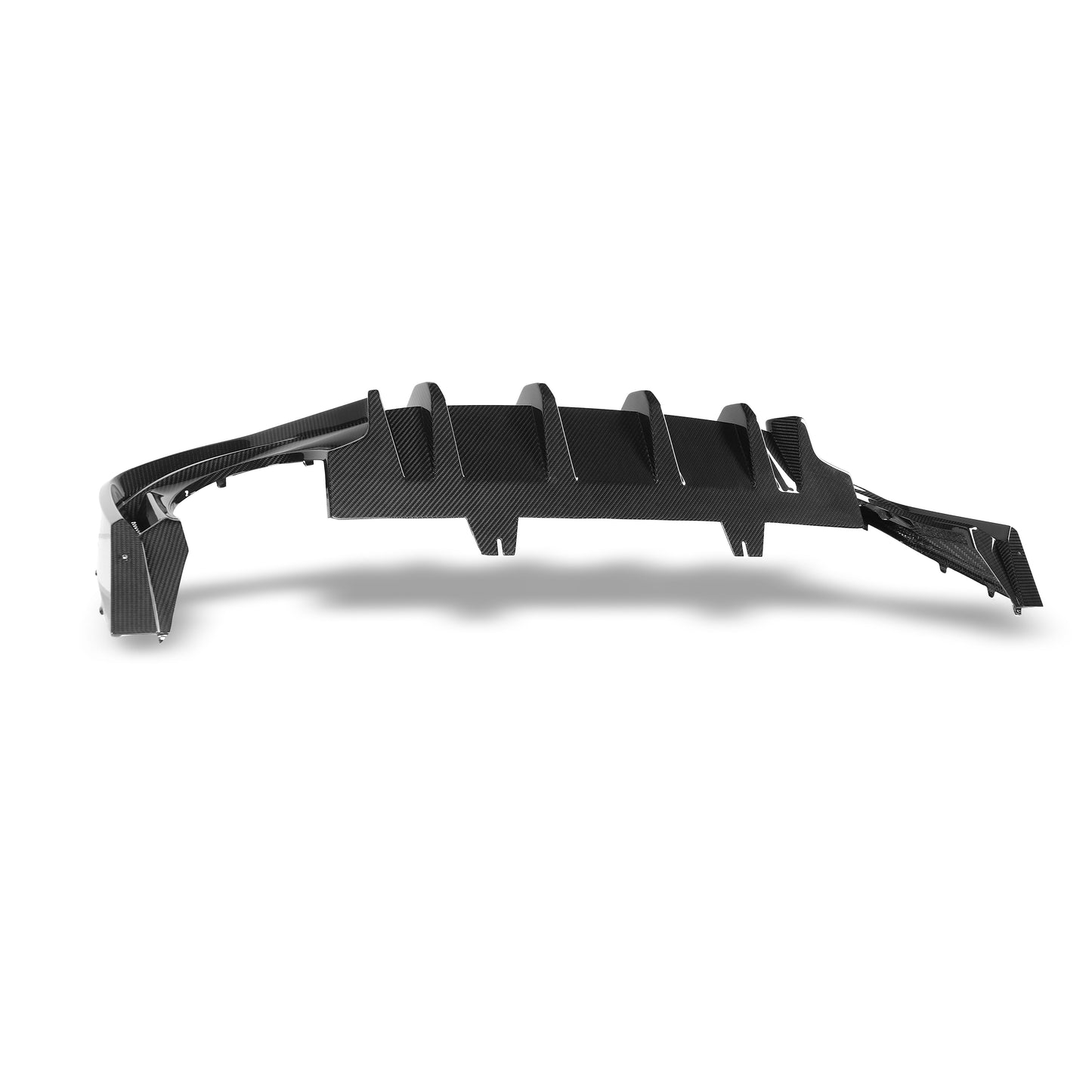 Audi RS5 B9.5 carbon fiber rear diffuser, side profile detail