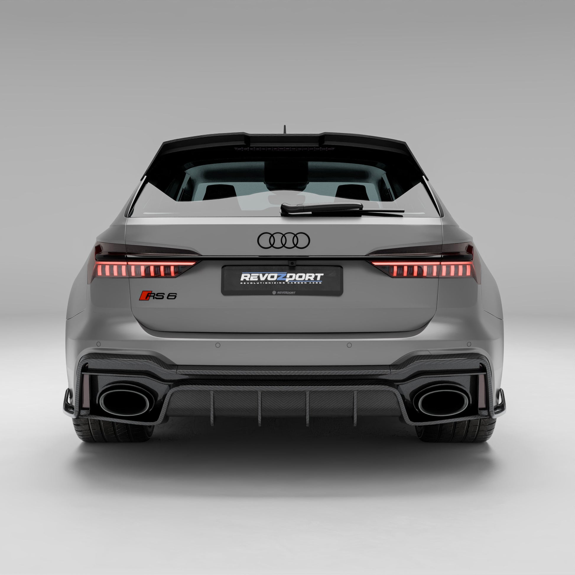 Audi RS6 C8 Avant rear diffuser product shot, rear angle